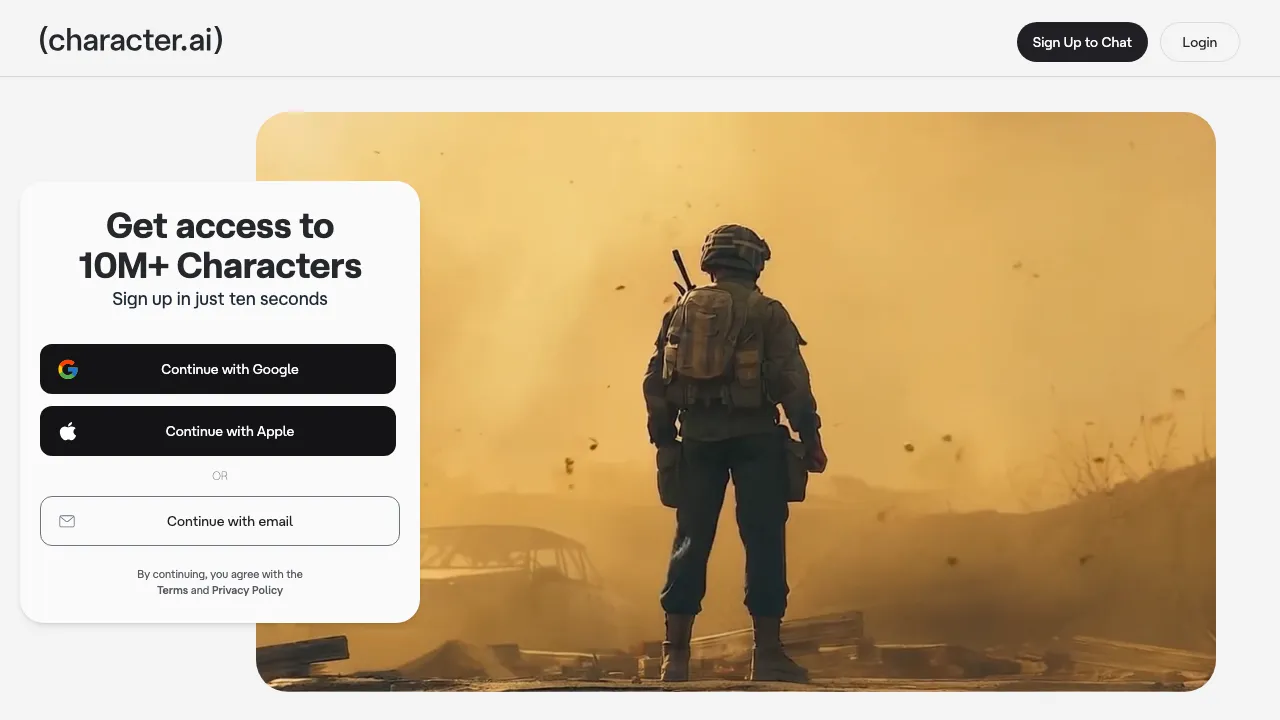 Character AI interface