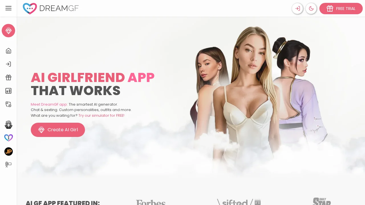 DreamGF interface preview