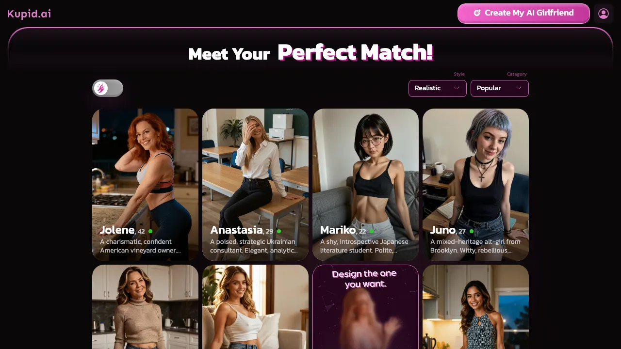Kupid AI interface