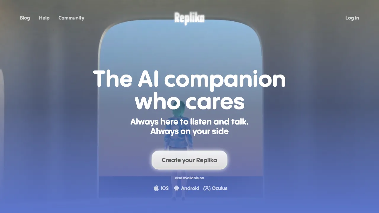 Replika interface preview